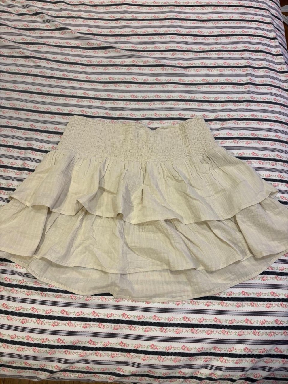 Universal Thread Cream Tiered Ruffle Skirt